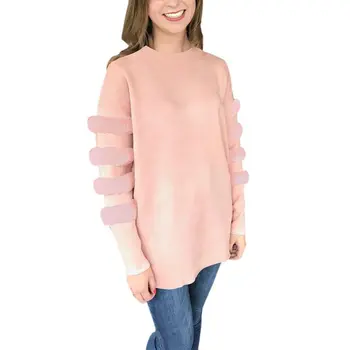 Women Autumn Winter Sweater Plus Size O-Collar Slim Sweater Solid Color Long-Sleeved Casual Wild Plush Stitching Pullover X2
Women Autumn Winter Sweater Plus Size O-Collar Slim Sweater Solid Color Long-Sleeved Casual Wild Plush Stitching Pullover X2