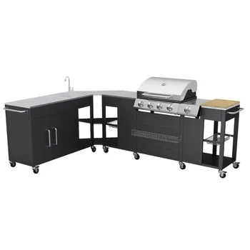 VidaXL Stainless Steel Barbecue Grill Flexible Frame BBQ Grill With 4 Powerful Burners Cooking Grid For Home Park V3
VidaXL Stainless Steel Barbecue Grill Flexible Frame BBQ Grill With 4 Powerful Burners Cooking Grid For Home Park V3