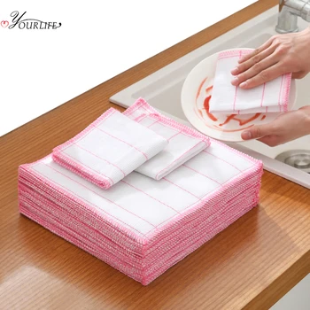 OYOURLIFE 5Pcs Kitchen Thickening Cotton Yarn Cleaning Cloths Super Absorbent Dishcloth Reusable Decontamination Scouring Pad
OYOURLIFE 5Pcs Kitchen Thickening Cotton Yarn Cleaning Cloths Super Absorbent Dishcloth Reusable Decontamination Scouring Pad