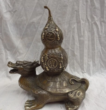 JP S0610 11" Chinese Bronze Copper Home's Power Evil Spirits Gourd Dragon Turtle Statue
JP S0610 11" Chinese Bronze Copper Home's Power Evil Spirits Gourd Dragon Turtle Statue