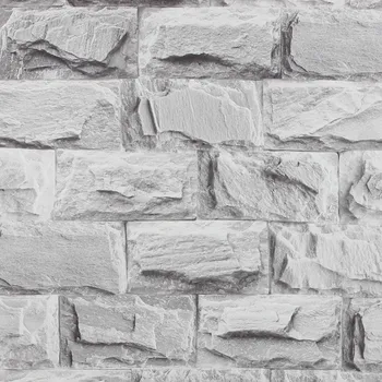 

Modern Chinese Culture Stone PVC Vinyl Thickening white brick wallpaper for walls TV background wall paper rolls Papel de parede