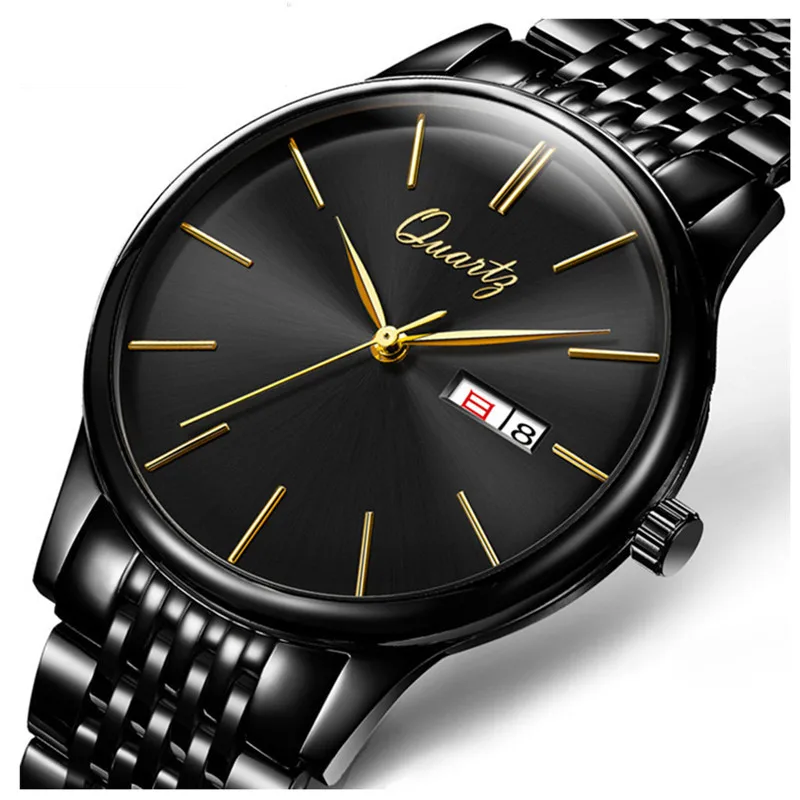

KOPECK Business Men Quartz Watch Auto Date Calendar Male Analog Clock Metal Stainless Steel Men's Wrist Watch relogio masculino