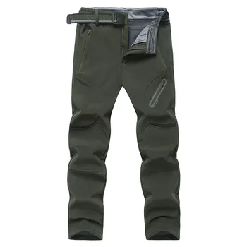 Outdoor men's soft shell with fleece thermal shock mountaineering trousers wind - proof waterproof wear - resistant ski pants
Outdoor men's soft shell with fleece thermal shock mountaineering trousers wind - proof waterproof wear - resistant ski pants