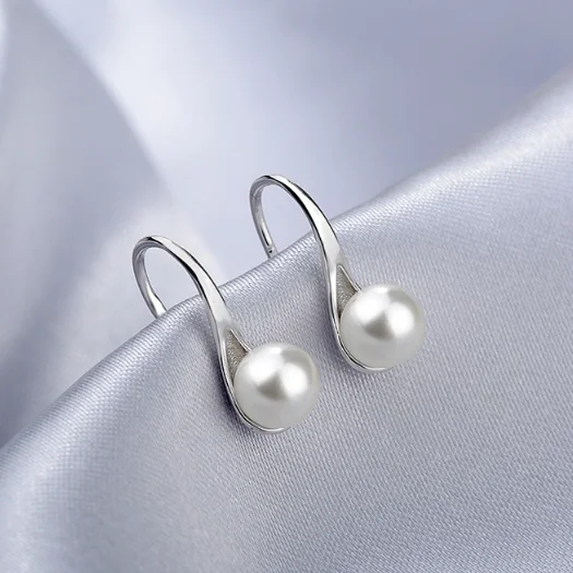 UILZ Earring New Hot Sale Round Imitation Pearl Hook Earrings for Elegant Women Fashion Bridal Wedding Jewelry UEY029 | Украшения и