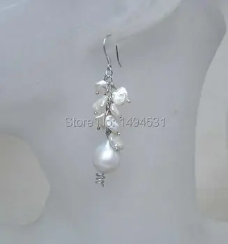Wholesale Pearl Earrings - Handmade Jewelry White Keshi Natural Freshwater Pearl Dangle Earrings,S925 Sterling Silvers Jewelry
Wholesale Pearl Earrings - Handmade Jewelry White Keshi Natural Freshwater Pearl Dangle Earrings,S925 Sterling Silvers Jewelry