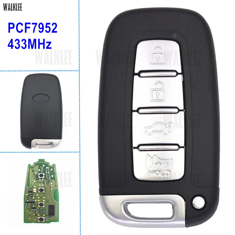 WALKLEE Smart Key Fit for KIA K2 K5 Cerato Forte Optima Rio Sportage Sorento Remote Door Lock 433MHz ID46 / PCF7952 Chip
WALKLEE Smart Key Fit for KIA K2 K5 Cerato Forte Optima Rio Sportage Sorento Remote Door Lock 433MHz ID46 / PCF7952 Chip