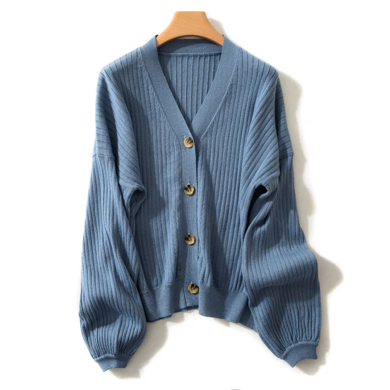 Knitted Cardigan Sweater 2019 Autumn Women Striped Lantern Sleeve Sweater Fashion Cardigan For Female
Knitted Cardigan Sweater 2019 Autumn Women Striped Lantern Sleeve Sweater Fashion Cardigan For Female