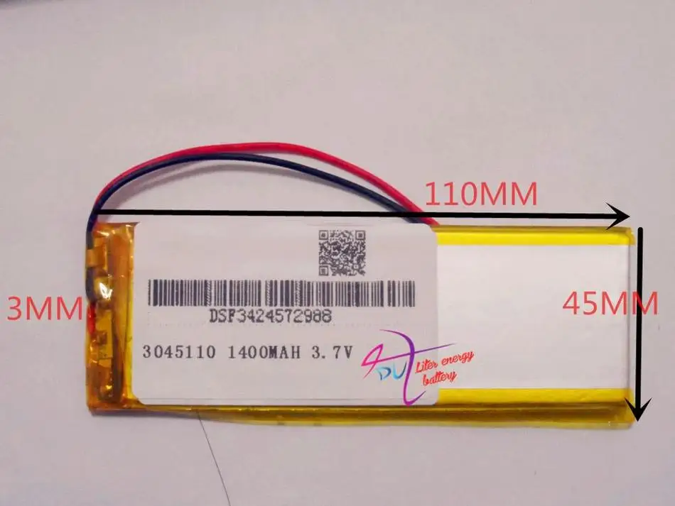3 7 в 1400 мАч 3045110 полимерный литий-ионный/литий-ионный аккумулятор для модели