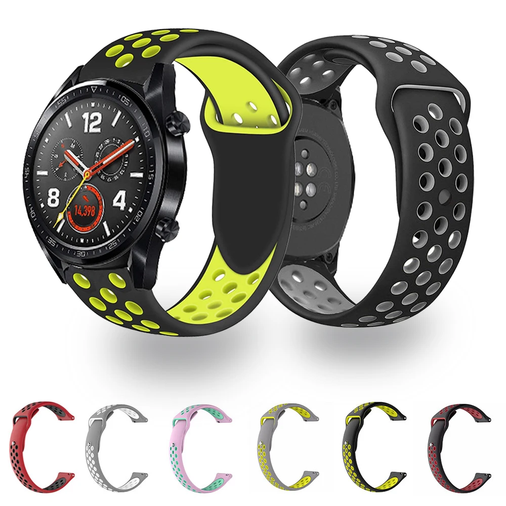 22 мм мягкий спортивный силиконовый ремешок для HUAWEI WATCH GT сменный HONOR Watch волшебный