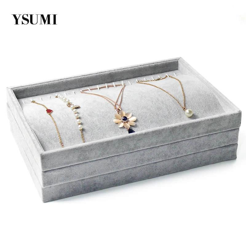YSUMI Gray Velvet Bracelet Necklace Pendant Hand Catenary Jewelry Tray Plate Holder Jewelry Display Stand Organizer
YSUMI Gray Velvet Bracelet Necklace Pendant Hand Catenary Jewelry Tray Plate Holder Jewelry Display Stand Organizer