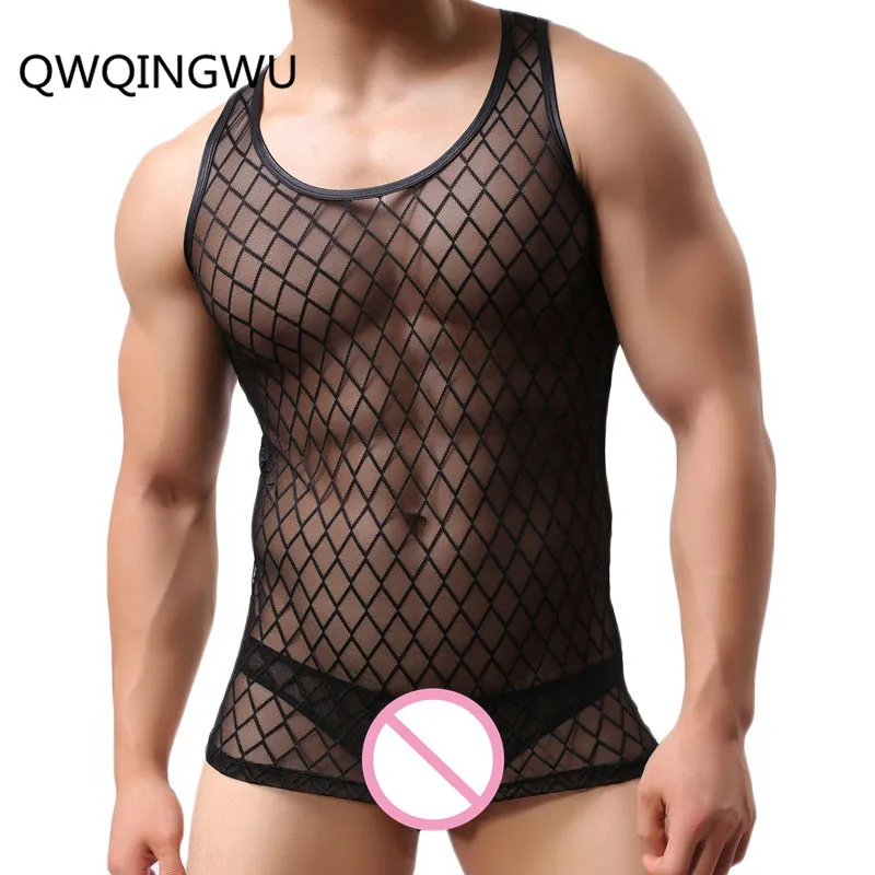 Fashion Sexy Mens Undershirts Singlet Plaid Transparent Mesh O Neck Shirts Gay Male Exotic Tshirt Club Wear Sleepwear Undershirt
Fashion Sexy Mens Undershirts Singlet Plaid Transparent Mesh O Neck Shirts Gay Male Exotic Tshirt Club Wear Sleepwear Undershirt