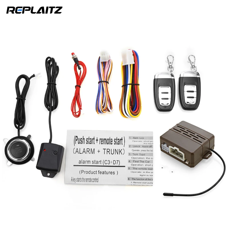 Universal DC 12V Car Start Stop Button Engine Starline Anti-theft System Central Locking Remote Control 433MHz Keyless Entry
Universal DC 12V Car Start Stop Button Engine Starline Anti-theft System Central Locking Remote Control 433MHz Keyless Entry