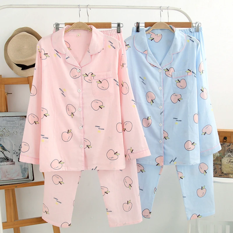 KISBINI 2019 Cotton Women's Pajamas Set Lingerie Cartoon Print Spring Autumn Nightgowns Long Sleeve+pants Sleepwear Homewear
KISBINI 2019 Cotton Women's Pajamas Set Lingerie Cartoon Print Spring Autumn Nightgowns Long Sleeve+pants Sleepwear Homewear