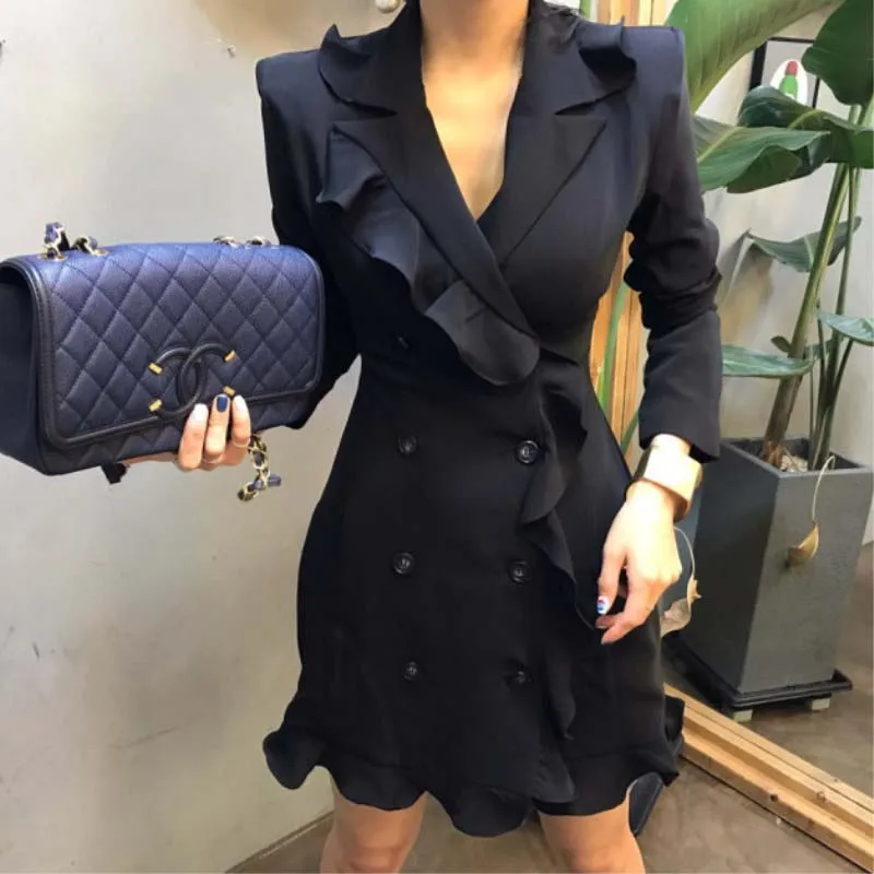 2018 Spring Dress Women New Fashion Lotus Leaf Chiffon Dress Ladies Ol Slim Suit Collar Long Sleeve Dresses Vestido
2018 Spring Dress Women New Fashion Lotus Leaf Chiffon Dress Ladies Ol Slim Suit Collar Long Sleeve Dresses Vestido
