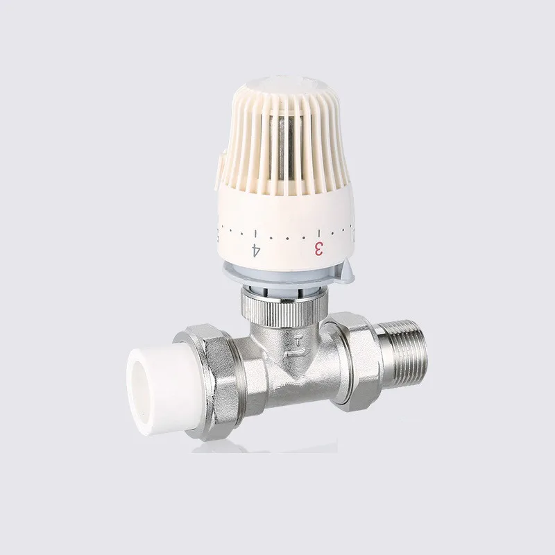 2-Way brass thermostat radiator control valve straight DN20*1/2 DN25*3/4 PPR Thermostatical Radiant Floor Heating | Обустройство дома