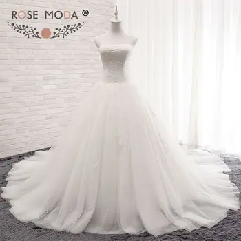 Rose Moda Strapless Plus Size Ball Gown Princess Puffy Lace Wedding Dress Corset Back Arabic Wedding Gowns 2019
Rose Moda Strapless Plus Size Ball Gown Princess Puffy Lace Wedding Dress Corset Back Arabic Wedding Gowns 2019