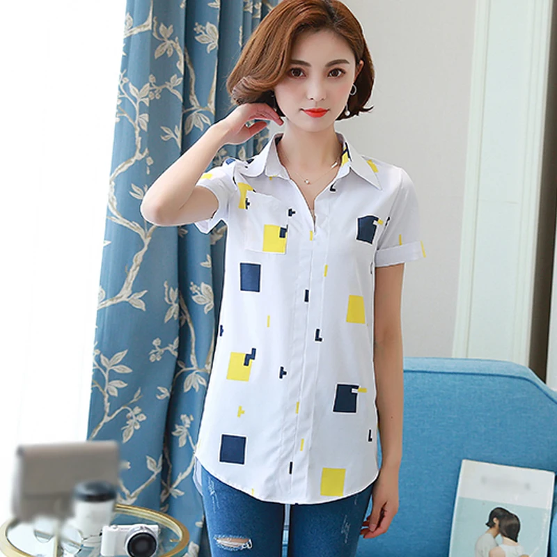 Women Short Sleeve Chiffon Blouse 2019 Casual Fashion Spring Summer Plus Size Blouses Shirts Blusas Chemise Femme Korean Style
Women Short Sleeve Chiffon Blouse 2019 Casual Fashion Spring Summer Plus Size Blouses Shirts Blusas Chemise Femme Korean Style