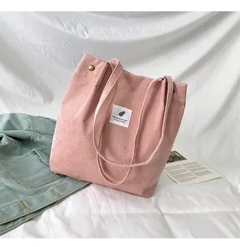 Solid Corduroy Shoulder Bags Environmental Shopping Bag Tote Package Crossbody Bags Purses Casual Handbag for Women Mujer Bolsas
Solid Corduroy Shoulder Bags Environmental Shopping Bag Tote Package Crossbody Bags Purses Casual Handbag for Women Mujer Bolsas