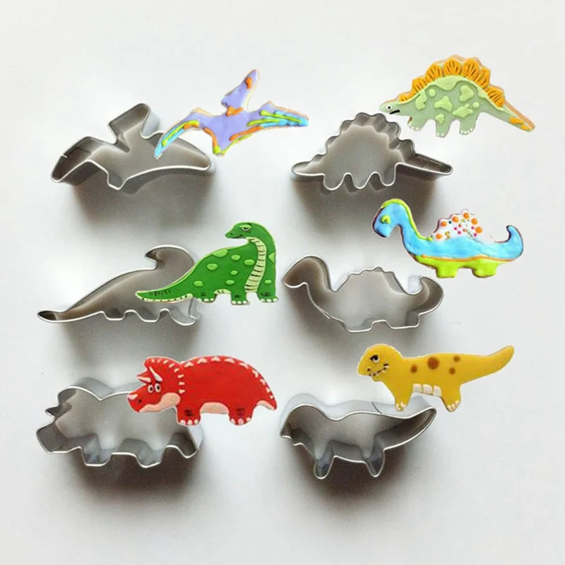 New 6pc/Set Dinosaur Shape Cookie Stamps Stainless Steel Cookie Biscuit Cutters Tools Decoration Mold Baking Cake Cookie Cutters
New 6pc/Set Dinosaur Shape Cookie Stamps Stainless Steel Cookie Biscuit Cutters Tools Decoration Mold Baking Cake Cookie Cutters