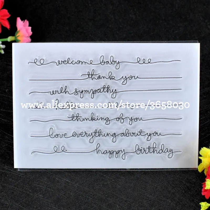 thank you hello happy birthday Scrapbook DIY photo cards rubber stamp clear stamp transparent stamp 10x15cm 8072362
thank you hello happy birthday Scrapbook DIY photo cards rubber stamp clear stamp transparent stamp 10x15cm 8072362