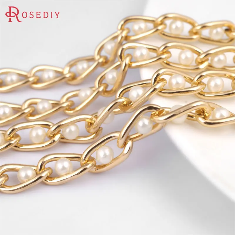 (29877-G)2 meters 12*6MM Oxidation Champagne Gold Aluminum Extended Chains with Pearl Beads Diy Jewelry Findings Accessories
(29877-G)2 meters 12*6MM Oxidation Champagne Gold Aluminum Extended Chains with Pearl Beads Diy Jewelry Findings Accessories