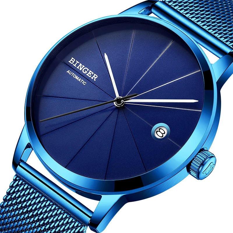 Switzerland BINGER мужские часы люксовый бренд автоматические механические сапфир