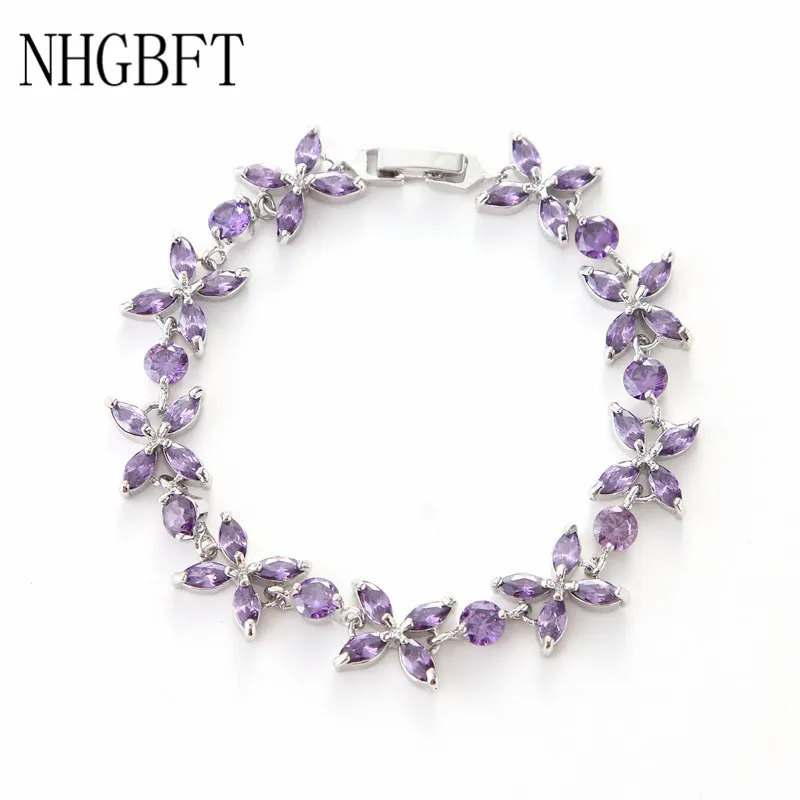 NHGBFT Luxury Clear White Purple Cubic Zirconia Fancy Bracelets For Women Party Evening Jewelry Wedding Bracelet Dropshipping
NHGBFT Luxury Clear White Purple Cubic Zirconia Fancy Bracelets For Women Party Evening Jewelry Wedding Bracelet Dropshipping