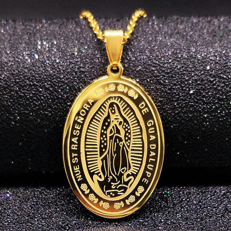 2019 Hip Hop Blessed Virgin Mary Gold Color Necklaces for Men Big Stainless Steel Necklace Men Boy Jewelry 16012635B
2019 Hip Hop Blessed Virgin Mary Gold Color Necklaces for Men Big Stainless Steel Necklace Men Boy Jewelry 16012635B