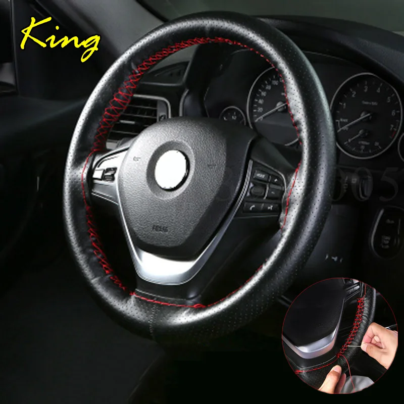 Genuine Leather 38cm Car Steering Wheel Covers accessories For Toyota alphard Tundra PRADO 4Runner Avensis Aygo REIZ Accessories
Genuine Leather 38cm Car Steering Wheel Covers accessories For Toyota alphard Tundra PRADO 4Runner Avensis Aygo REIZ Accessories