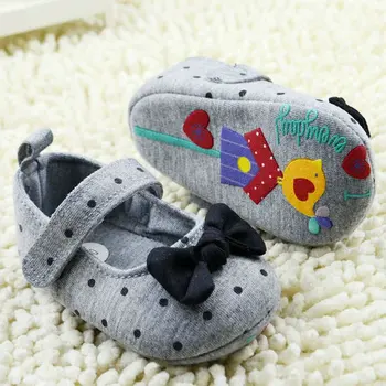 Baby Girls Slip-On Cotton Cloth Pre-walker Gray Polka Dot Crib Shoes First Walkers
Baby Girls Slip-On Cotton Cloth Pre-walker Gray Polka Dot Crib Shoes First Walkers