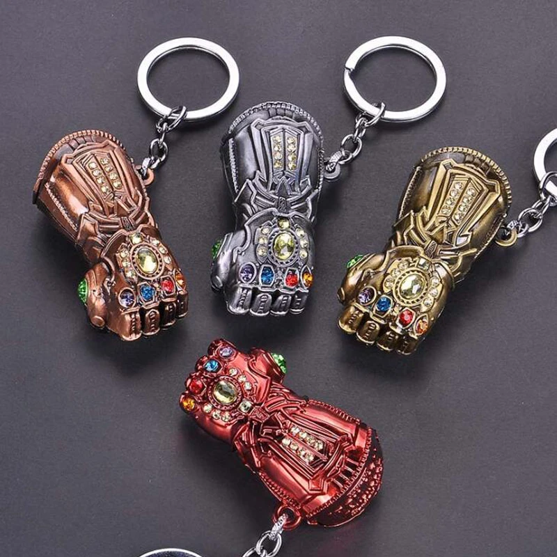 10pcs/lot The Avengers 4 Thanos Gloves Fist Keychain The Marvel Comics Movie Car Keyring Fashion Jewelry Party Gift for Men Funs
10pcs/lot The Avengers 4 Thanos Gloves Fist Keychain The Marvel Comics Movie Car Keyring Fashion Jewelry Party Gift for Men Funs