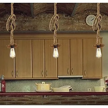 Retro Country Loft Style Edison Vintage Industrial Pendant Lights with Hemp Rope Lamp Luminaire Suspension Hanglamp
Retro Country Loft Style Edison Vintage Industrial Pendant Lights with Hemp Rope Lamp Luminaire Suspension Hanglamp