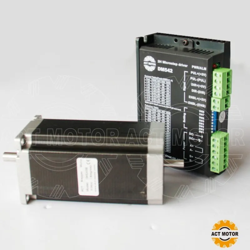 ACT Motor 1PC Nema23 Stepper Motor 23HS2442B Dual Shaft 4-Lead 425oz-in 112mm 4.2A+1PC Driver DM542 50V 4.2A Router Laser Plasma
ACT Motor 1PC Nema23 Stepper Motor 23HS2442B Dual Shaft 4-Lead 425oz-in 112mm 4.2A+1PC Driver DM542 50V 4.2A Router Laser Plasma