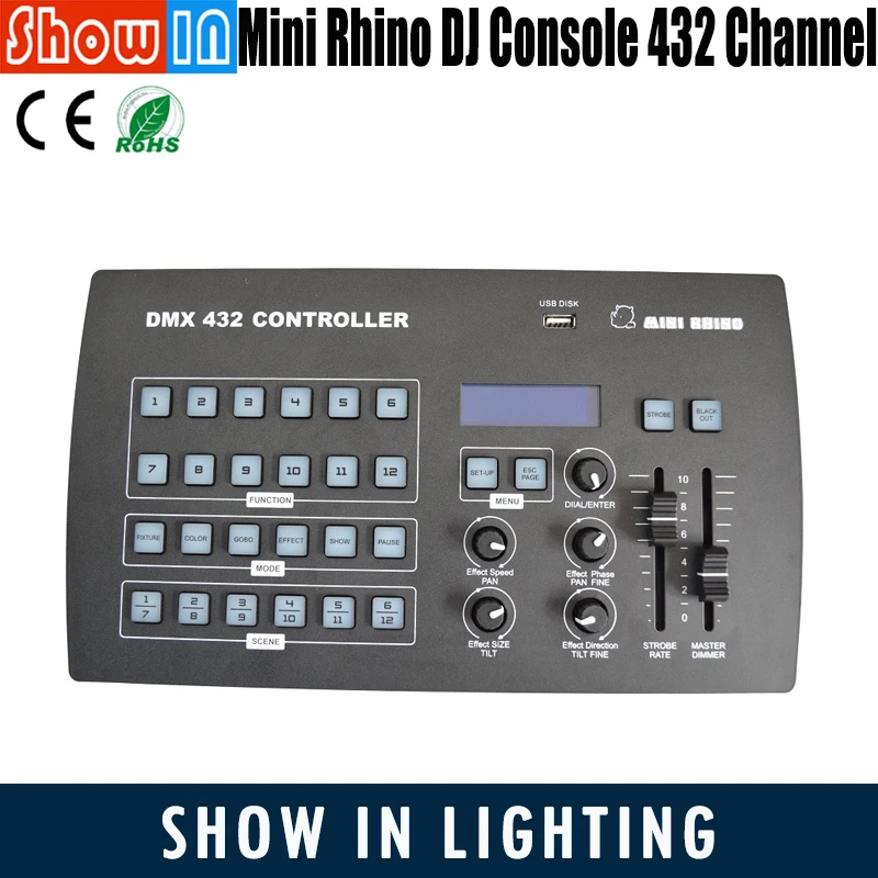 2018 Mini Rhino Console 432 Channel DMX Controller Control 12PCS Fixture USB Slot CE UL RoHS Free Shipping
2018 Mini Rhino Console 432 Channel DMX Controller Control 12PCS Fixture USB Slot CE UL RoHS Free Shipping