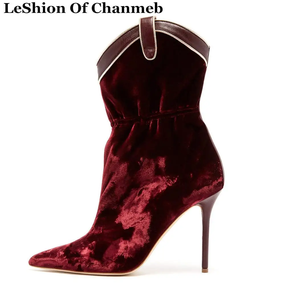 Sexy Women Ankle Boots Stiletto Heel Pointed Toe Short Boots Brand Velvet Western Boot Women Winter Shoe Zapatos De Mujer Size45
Sexy Women Ankle Boots Stiletto Heel Pointed Toe Short Boots Brand Velvet Western Boot Women Winter Shoe Zapatos De Mujer Size45