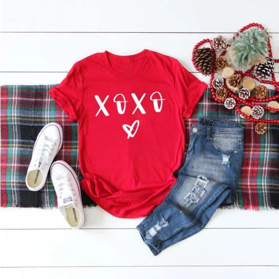 XOXO Heart Red Clothing T-Shirt Stylish Hipster Valentines Shirt Slogan Short Sleeve Valentines girlfriend Gift aesthetic Tops
XOXO Heart Red Clothing T-Shirt Stylish Hipster Valentines Shirt Slogan Short Sleeve Valentines girlfriend Gift aesthetic Tops