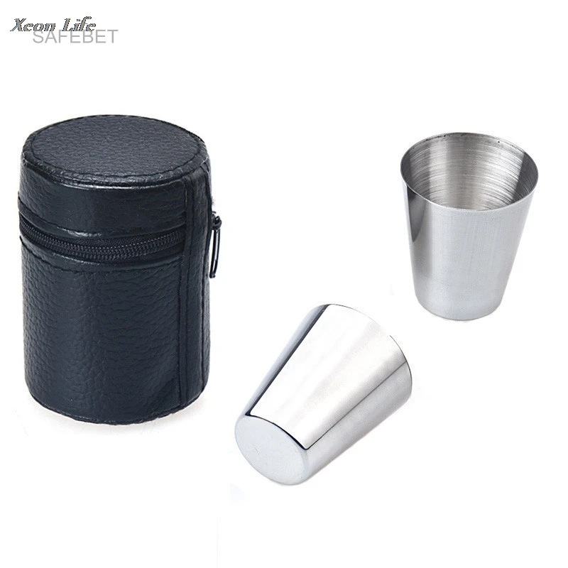 6 Pieces 3.6*4.2cm 30ML Cups Bowls Stainless Steel Set Wine Beer Glass Mugs kitchen Tools + 1 PC Faux Leather Cover
6 Pieces 3.6*4.2cm 30ML Cups Bowls Stainless Steel Set Wine Beer Glass Mugs kitchen Tools + 1 PC Faux Leather Cover
