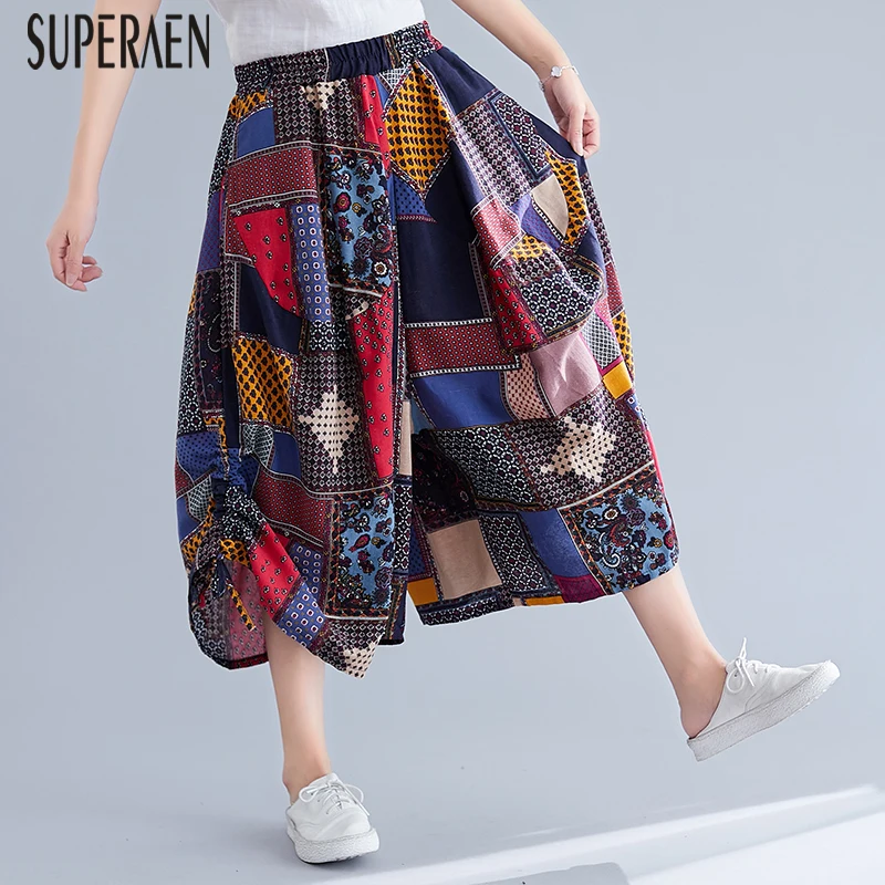 SuperAen Europe Casual Pluz Size Pants Women 2019 Summer New Wild Cotton Elastic Waist Wide Leg Pants Calf Length Pants Female
SuperAen Europe Casual Pluz Size Pants Women 2019 Summer New Wild Cotton Elastic Waist Wide Leg Pants Calf Length Pants Female