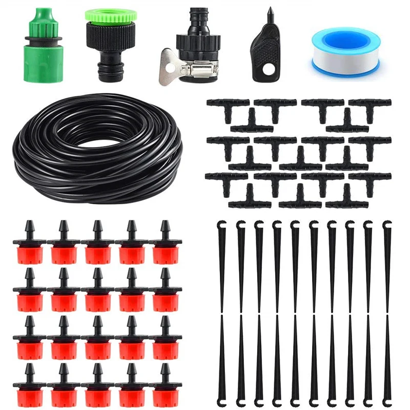 Micro Drip Irrigation Kit 15M Plants Garden Watering System Automatic Garden Hose Kits Connector 20pcs Adjustable Drip
Micro Drip Irrigation Kit 15M Plants Garden Watering System Automatic Garden Hose Kits Connector 20pcs Adjustable Drip