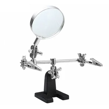 Helping Third Hand Soldering Stand Desk Magnifier With 5X Magnifying Glass 2 Alligator Clip 360 Degree Rotating aujustable
Helping Third Hand Soldering Stand Desk Magnifier With 5X Magnifying Glass 2 Alligator Clip 360 Degree Rotating aujustable