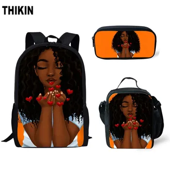 THIKIN Back To School Cute Black Art African Girl Print Pattern School Bags for Kids 3pcs/set Book Bag Children Backpacks Custom
THIKIN Back To School Cute Black Art African Girl Print Pattern School Bags for Kids 3pcs/set Book Bag Children Backpacks Custom