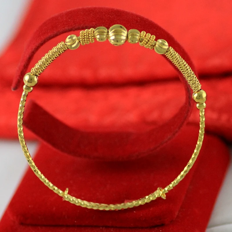 Watermelon Beads Adjustable Bangle Yellow Gold Filled Newest Trendy Womens Bangle Bracelet
Watermelon Beads Adjustable Bangle Yellow Gold Filled Newest Trendy Womens Bangle Bracelet