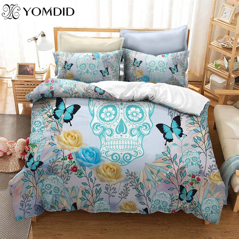 2/3PCS 3D Bedding Set Cartoon Skull Duvet Cover Pillowcase Single/Queen/King Size Reactive Printing Duvet Cover Set for Home
2/3PCS 3D Bedding Set Cartoon Skull Duvet Cover Pillowcase Single/Queen/King Size Reactive Printing Duvet Cover Set for Home