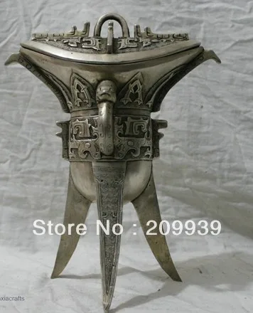 00892 Chinese Folk Culture HandMade Silver Bronze statue Beast head Goblet winebowl
00892 Chinese Folk Culture HandMade Silver Bronze statue Beast head Goblet winebowl