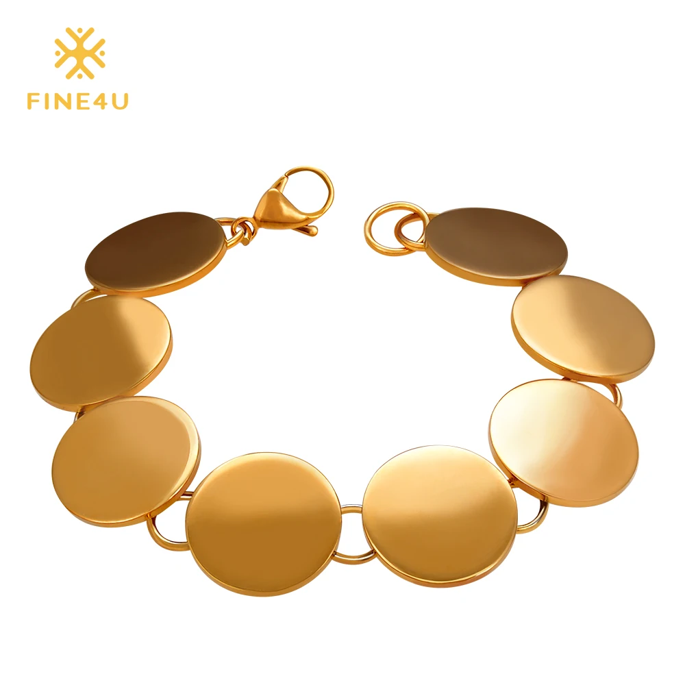 2018 New FINE4U B013 316L Stainless Steel Chain Link Bracelet & Bangle Disc/Heart Shape Bracelet For Women Gift
2018 New FINE4U B013 316L Stainless Steel Chain Link Bracelet & Bangle Disc/Heart Shape Bracelet For Women Gift
