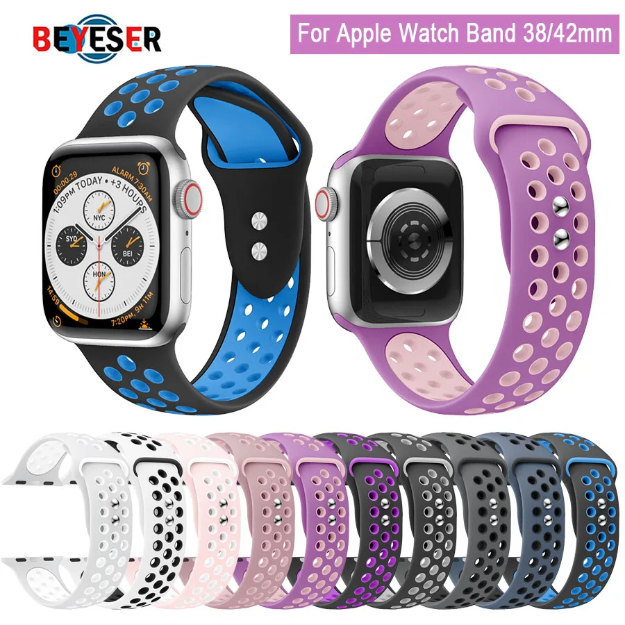 Silicone strap for apple watch band 42mm 44mm Bracelet Watch Strap with adapter links bands 5/4/3/2/1 38mm 40mm Sport Wristbands
Silicone strap for apple watch band 42mm 44mm Bracelet Watch Strap with adapter links bands 5/4/3/2/1 38mm 40mm Sport Wristbands