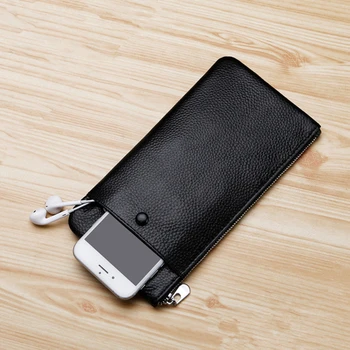 Genuine Leather wallet men thin Business clutch women id Card Holder Long Wallets coin purse phone bag cartera hombre billetera
Genuine Leather wallet men thin Business clutch women id Card Holder Long Wallets coin purse phone bag cartera hombre billetera