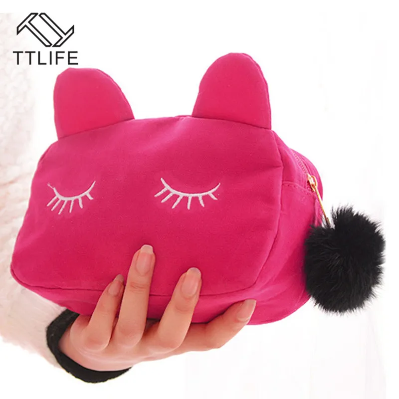 TTLIFE Portable Cartoon Cat Storage Bag Handheld Travel Makeup Comestic Bag Small Coin Wallet Pouch With Fur Ball Dropshipping
TTLIFE Portable Cartoon Cat Storage Bag Handheld Travel Makeup Comestic Bag Small Coin Wallet Pouch With Fur Ball Dropshipping