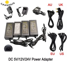 LED di Alimentazione DC5V 12 V 24 V 1A 2A 3A 5A 6A 8A di Illuminazione Trasformatori di Alimentazione Adattatore del Convertitore del Caricatore per la Luce di Striscia del LED(China)