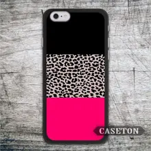 Black and Pink Leopard Print Case For iPhone 7 6 6s Plus 5 5s SE 5c 4 4s and For iPod 5 Wholesale and Retail To Worldwide
